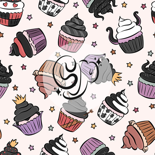 Villain Cupcakes Seamless file (2 files)