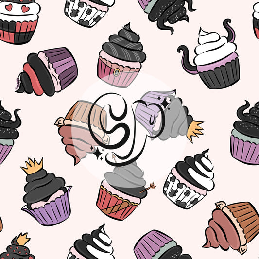 Villain Cupcakes Seamless file (2 files)