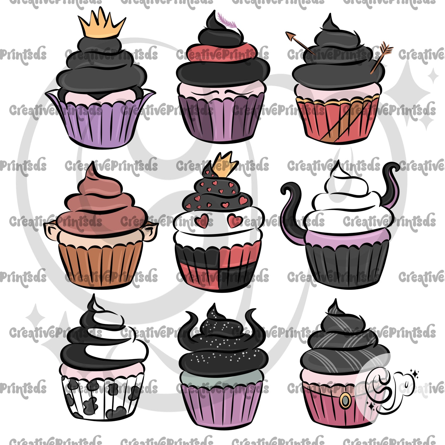 Villain Cupcakes PNG