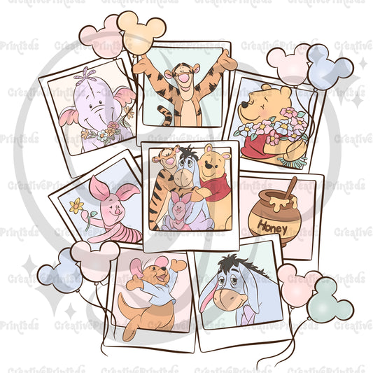 Polaroid Pictures Bear & Friends PNG ( 4 files )