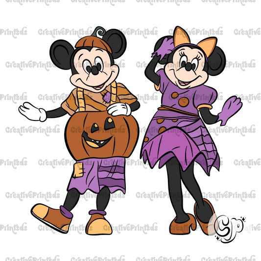 Halloween Magic Couple PNG