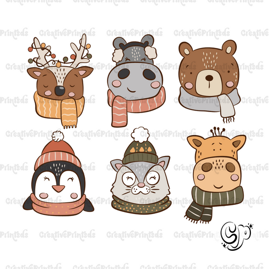 Christmas Animal Friends PNG