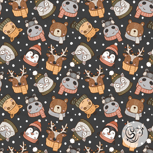 Christmas Animal Friends Seamless file