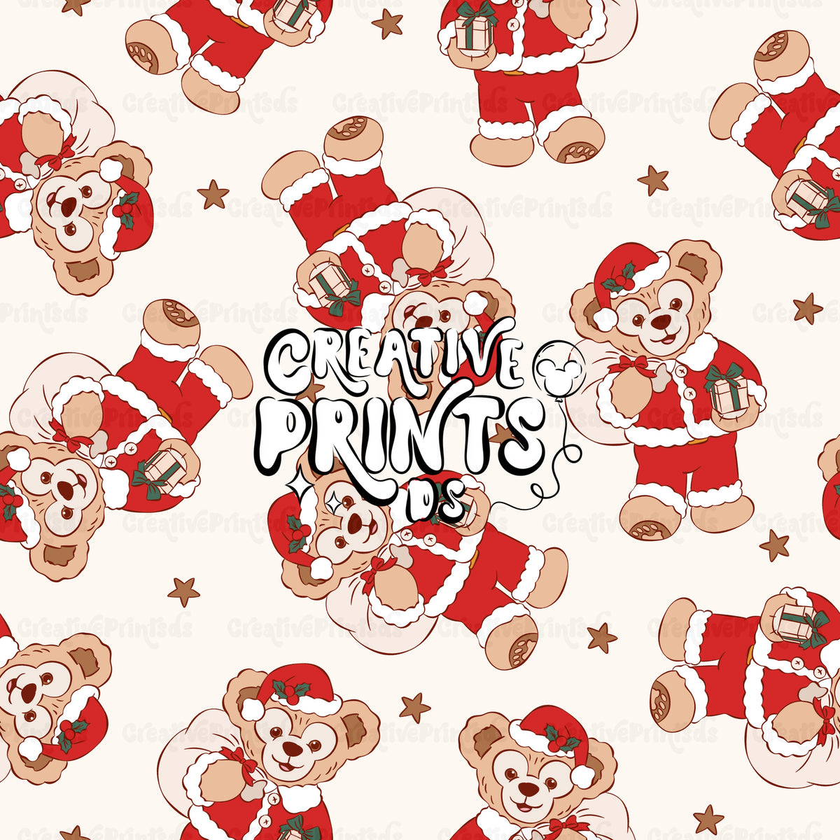 Magical Teddy Bear Seamless Pattern