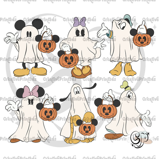 Mouse & Friends Ghosts PNG