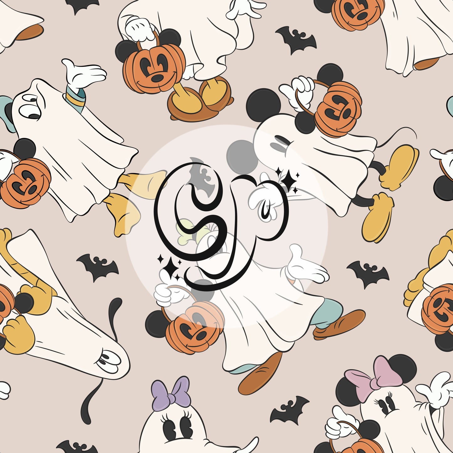 Mouse & Friends Ghosts Seamless file