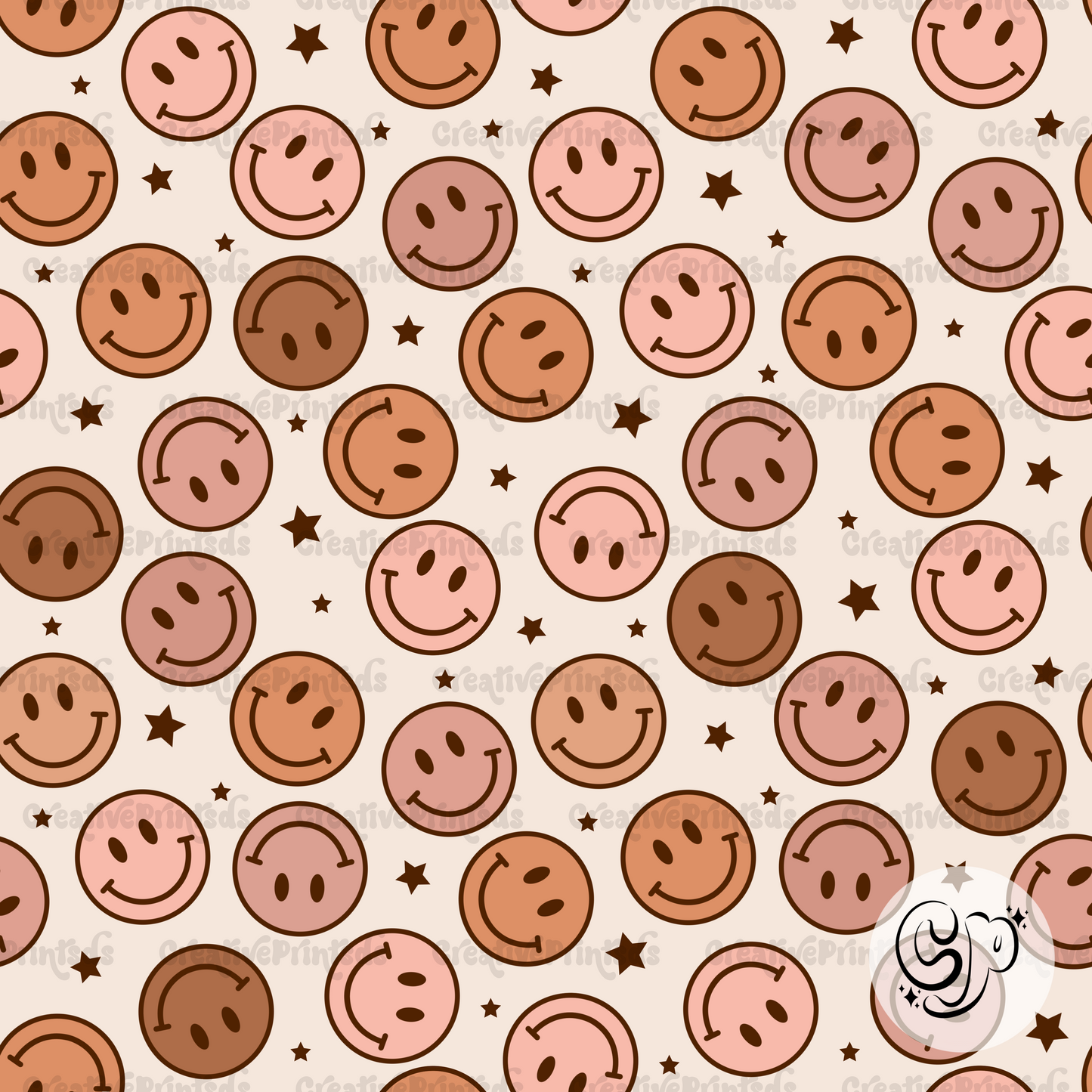 Fall Happy Faces Seamless file