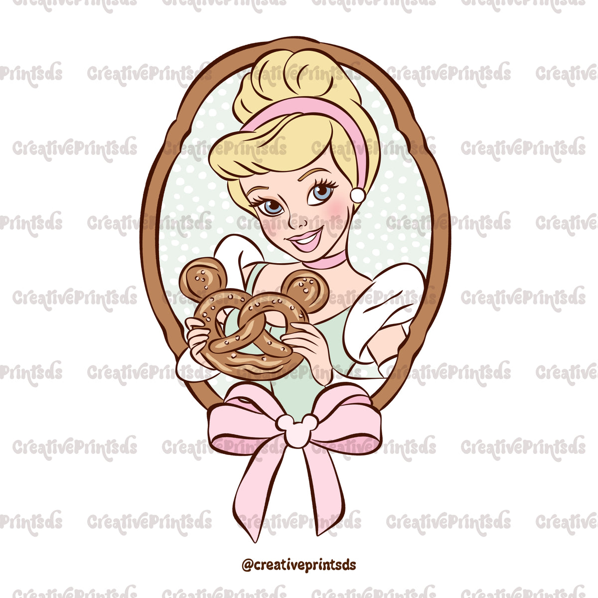 Framed Christmas Princess Portraits PNGs – Single Options or 14-Piece Bundle