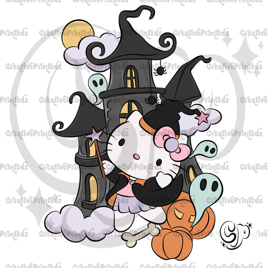 Little Witch Haunted House PNG