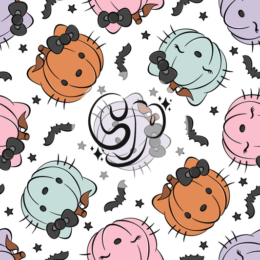 Kitty Pumpkins Seamless file