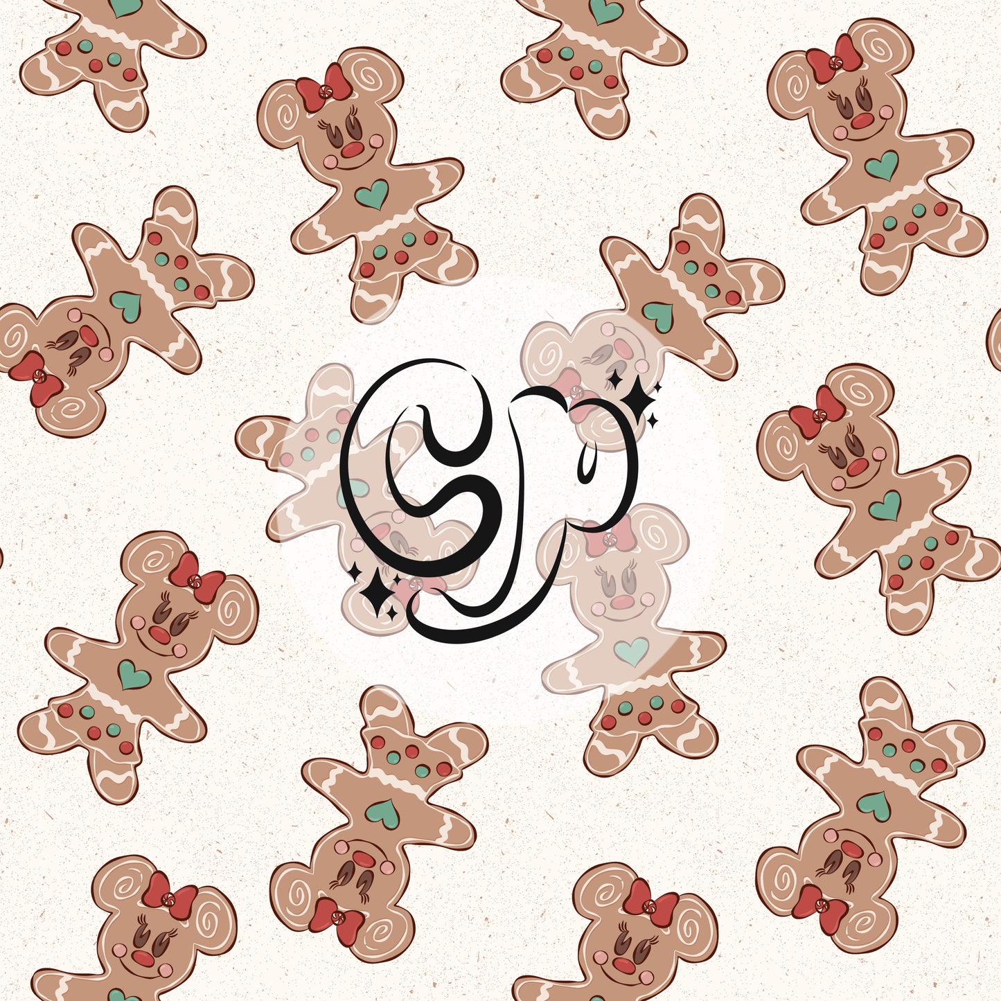 Mouse Gingerbread Seamless file