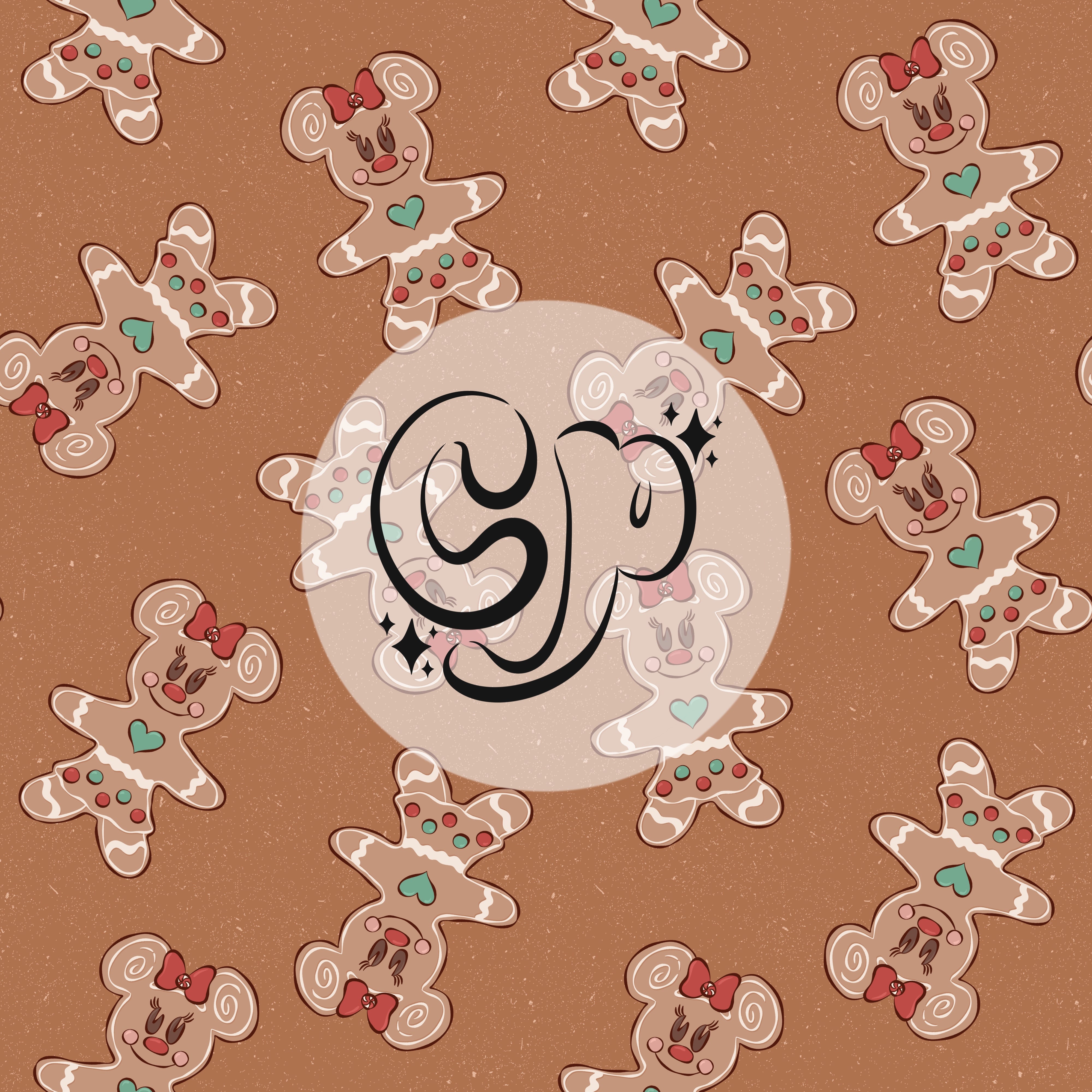 Mouse Gingerbread Seamless file – CreativePrintsDS