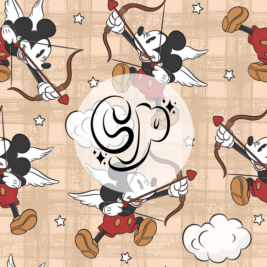 Retro Mouse Cupid Seamless file