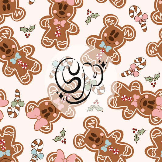 Mouse Gingerbread Seamless file