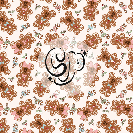 Mouse Gingerbread Seamless file