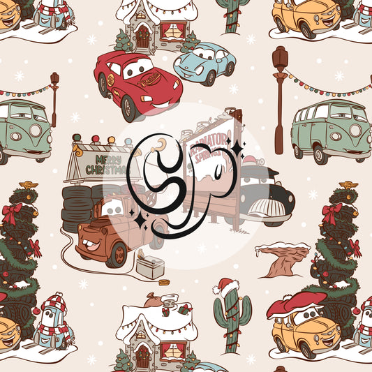 Christmas Cars seamless file