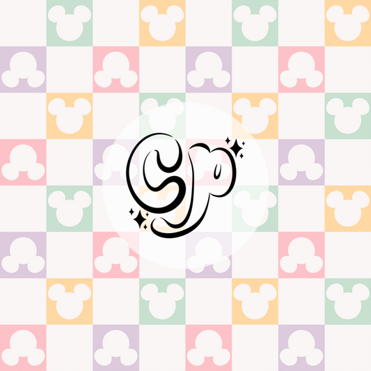 Pastel Mouse Checkered Seamless file