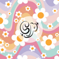 Retro Groovy Wavy Daisy seamless file