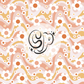 Retro Groovy Wavy Daisy seamless file