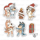 Christmas Heelers Individuals PNGs ( 14 files )