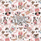 Pink Stripes Nutcracker Mouse Friends Christmas Seamless Pattern