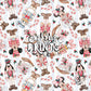 Blue Stripes Nutcracker Mouse Friends Christmas Seamless Pattern