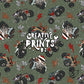 Sage Green Christmas Monster Truck Seamless