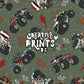 Sage Green Christmas Monster Truck Seamless