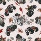 Neutral Christmas Monster Truck Seamless Pattern