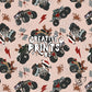 Sand Christmas Monster Truck Seamless Pattern