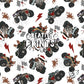 White Christmas Monster Truck Seamless Pattern