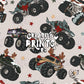 Sand Christmas Monster Truck Seamless Pattern