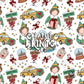 White NYC Christmas Elf Seamless Pattern