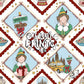 NYC Christmas Elf Diamond Patchwork Seamless Pattern