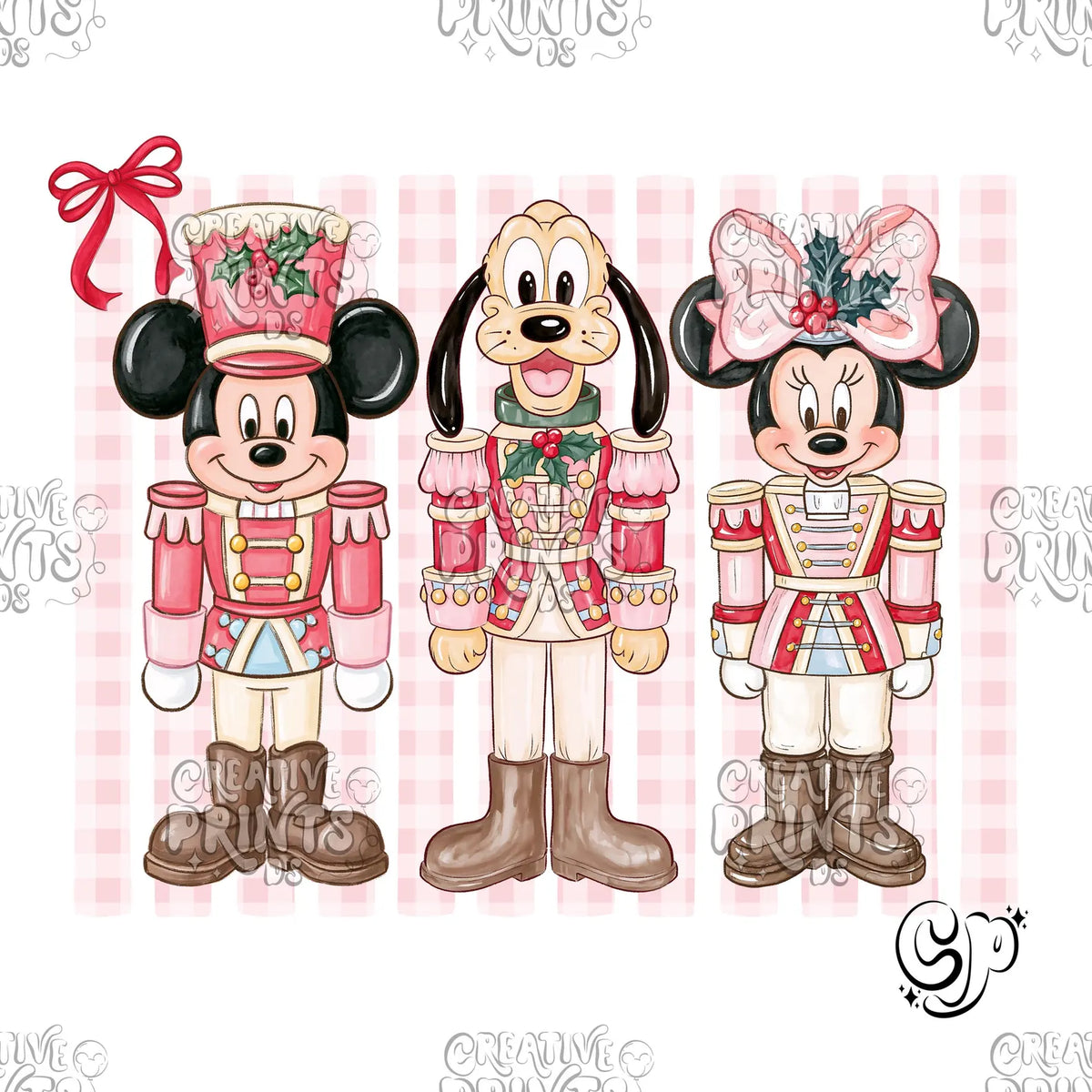 Pink Nutcracker Mouse Friends PNG