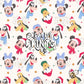 Neutral Christmas Mouse Friends Seamless Pattern
