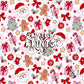 Santa Claus Gingerbread Man Christmas Seamless Pattern