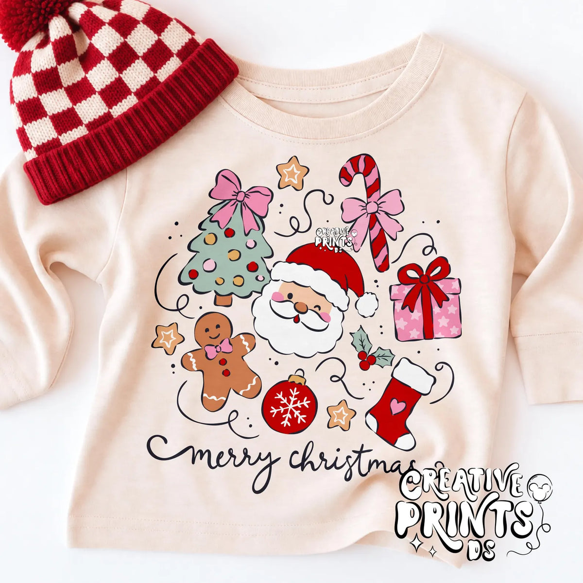 Merry Christmas Santa Claus Gingerbread Sublimation Design Png