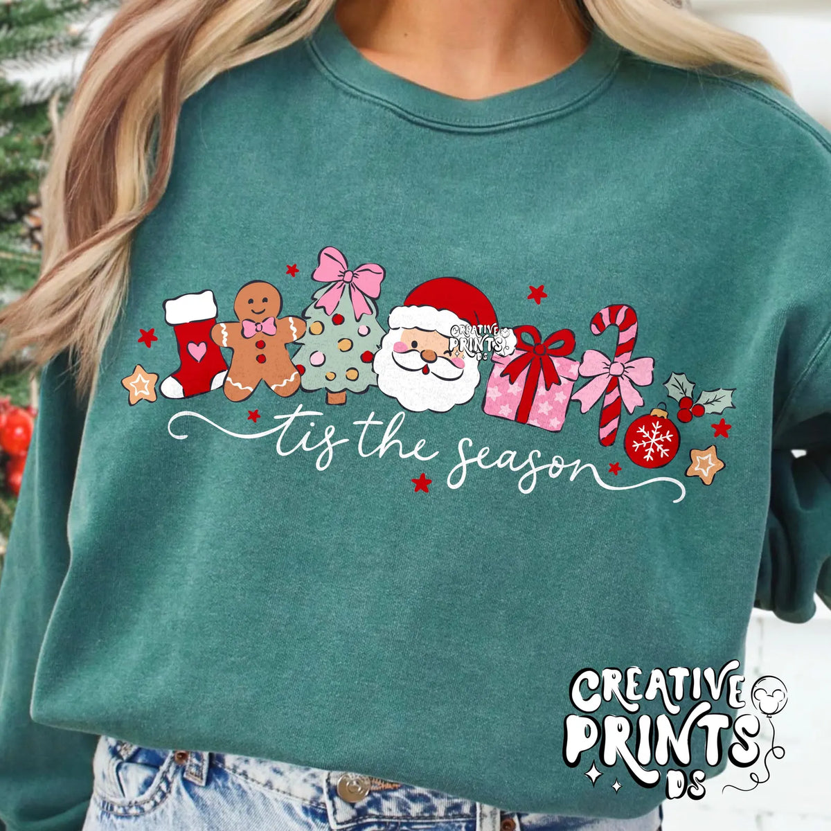 Tis The Season Santa Claus Gingerbread Sublimation Design Png