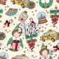 NYC Christmas Elf Seamless Pattern