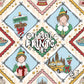 NYC Christmas Elf Diamond Stripes Patchwork Seamless Pattern