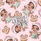 Bayou Princess Christmas Seamless Pattern - Pink