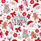 Santa Claus Gingerbread Man Christmas Seamless Pattern