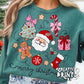 Merry Christmas Santa Claus Gingerbread Sublimation Design Png
