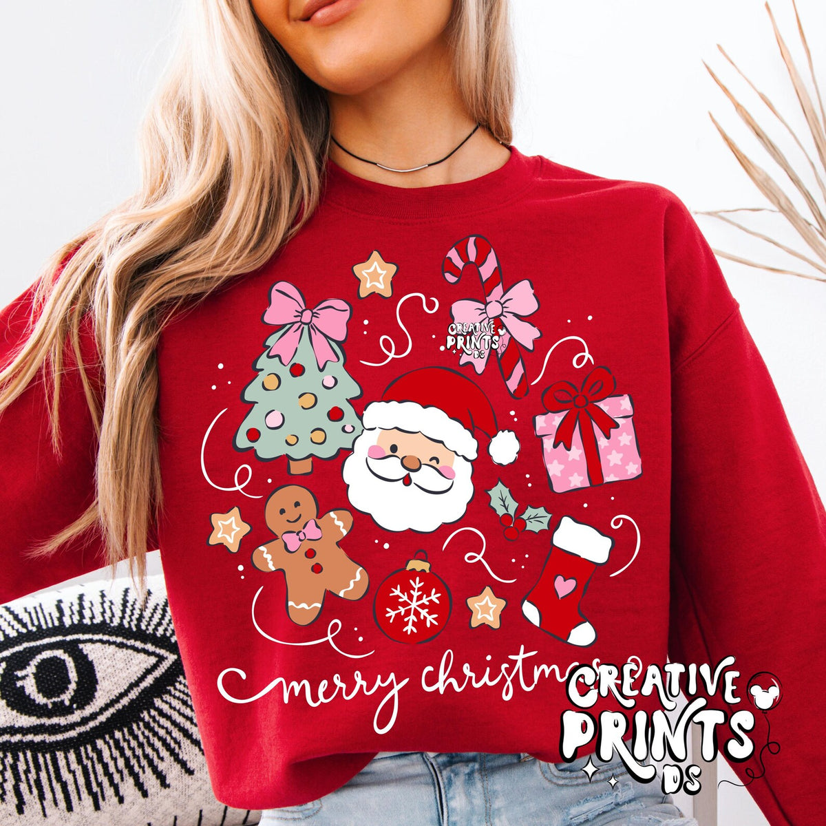 Merry Christmas Santa Claus Gingerbread Sublimation Design Png