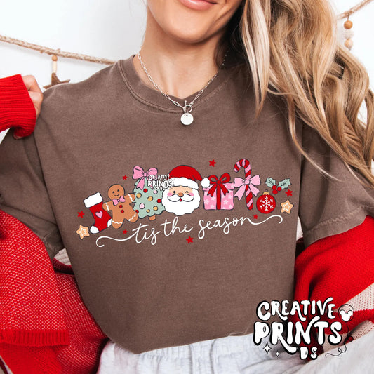 Tis The Season Santa Claus Gingerbread Sublimation Design Png