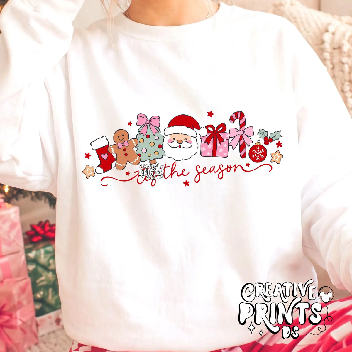 Tis The Season Santa Claus Gingerbread Sublimation Design Png
