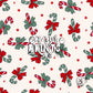 Candy Cane Bows Christmas Seamless Pattern Png