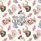 Ice Princess & Snow Queen Christmas Seamless Pattern