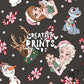 Ice Princess & Snow Queen Christmas Seamless Pattern - Dark Charcoal